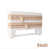 1140182 Merge 4-1 Kitchen Wrap Organizer Foil Cling Film Towel Holder Wall Mounted Cutter Z308 xxxxxxx You 270726.