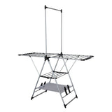 1201814 Merge Large Gullwing Cloths Drying Rack Laundry Airer Dryer With Hanging 4 Tier Folding Z225.