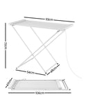 1201817 Merge Devanti Electric Cloths Airer Foldable Drying Rack Heated Towel Rails 8 Bars White Z225.