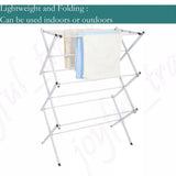 1201819 Merge 3 Tier Folding Cloths Rack Horse Airer Drying Laundry Dryer Indoor Outdoor Z225.