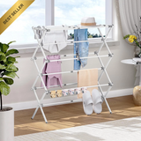 1201820 Merge Cloths Drying Rack 3-Tier Expandable Metal Laundry folding Towel Z225.