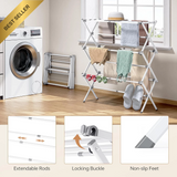 1201820 Merge Cloths Drying Rack 3-Tier Expandable Metal Laundry folding Towel Z225.