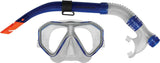 120311 Mirage Caribbean Silitex Snorkel Mask Set Adult Swimming Scuba Dive Blue Z222.