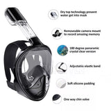 120314 Merge Full Face Snorkel Mask Swimming Breath Dry Diving Scuba Glass Anti-Fog XL Z222.