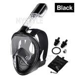 120314 Merge Full Face Snorkel Mask Swimming Breath Dry Diving Scuba Glass Anti-Fog XL Z222.