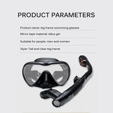 120315 Merge Adult anti Fog Goggles Snorkel Mask Set Diving Silicone Dive Swimming Z222.