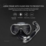 120315 Merge Adult anti Fog Goggles Snorkel Mask Set Diving Silicone Dive Swimming Z222.