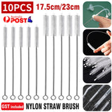 120360 Merge 10 Pcs Nylon Reusable Straw Brush Cleaner Bottle Small Long Cleaning Tube Pipe 175mm Z262 xxxxxxx You 240426.