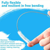 120367 Merge 3 Drinking Straw Cleaner 5mm Brushes Reusable Stainless Steel 17.5 Long Z262 xxxxxxx You 240426.