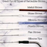 120367 Merge 3 Drinking Straw Cleaner 5mm Brushes Reusable Stainless Steel 17.5 Long Z262 xxxxxxx You 240426.