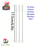 120367 Merge 3 Drinking Straw Cleaner 5mm Brushes Reusable Stainless Steel 17.5 Long Z262 xxxxxxx You 240426.