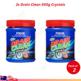 120413 Merge 2xDrain clean Crystals 500g Fast Acting Powerful DIY Opens Blocked Drains Z321 xxxxxxx You 140926.