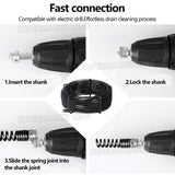 120416 Merge 12mm Drain Snake Pipe Sewer Cleaner Electric Unblocker Sink Pipeline 6 Drill Bits Z321 xxxxxxx you