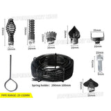 120416 Merge 12mm Drain Snake Pipe Sewer Cleaner Electric Unblocker Sink Pipeline 6 Drill Bits Z321 xxxxxxx you