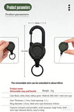 120518 Merge Heavy Duty Retractable Carabiner Car Key Chain Badge Holder Steel cord Z313 xxxxxxx You 070826.