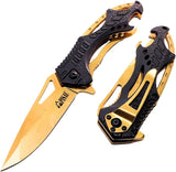 128152 Merge Outdoor Rainbow Titanium Blade Folding Pocket Knife Hunting Camping Survival EDC Pick You Colour Z330 101026.