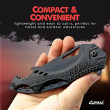 128152 Merge Outdoor Rainbow Titanium Blade Folding Pocket Knife Hunting Camping Survival EDC Pick You Colour Z330 101026.