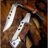 Brown Handle Knife Outdoor Survival Camping Pocket Hunting Knife fixed Blade Z330 128153