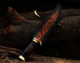 Crocodile Dundee Bowie Knife High Polish 12 chrome Blade, Hunting,Camping Knife & Sheath 128154.