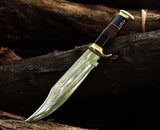 Crocodile Dundee Bowie Knife High Polish 12 chrome Blade, Hunting,Camping Knife & Sheath 128154.
