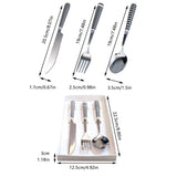 Cutlery Set 3Pcs Stainless Steel Ceramic Handle For Dinning Kitchen Hotel Gift Z332 128165.