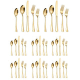 Golden 40Pcs Dinner Set Look the Part At Your Next Dinner with Friends And Business Z332 128166.