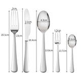 Cutlery Set Stainless steel Knife Fork spoon Kitchen Tableware Set Sliver 120 Pieces 128168 Z332.