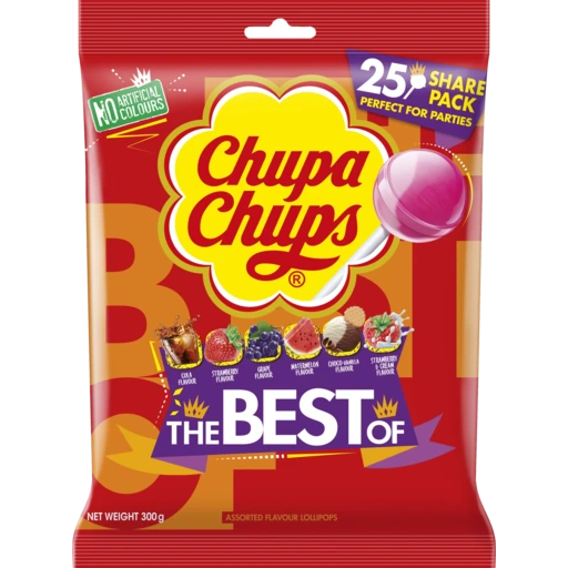 130202 Merge Chupa Chups Bag Of Candy 25 Pack 300g Z105.