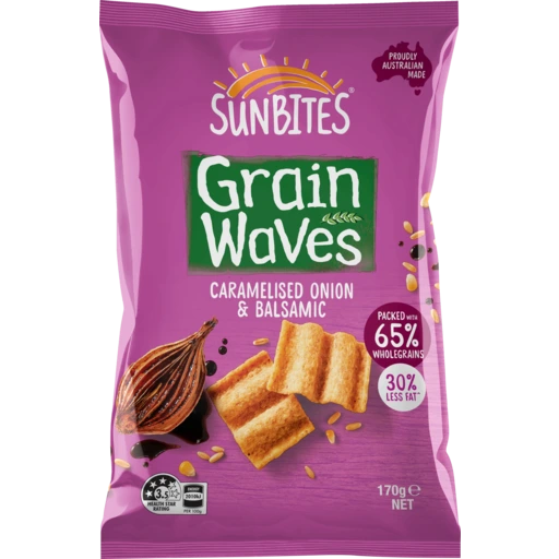 130236 Merge Sunbites Grain Waves Caramelised Onion & Balsamic Chips 170-175g Z105 xxxxxxx You.
