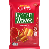 130239 Merge Sunbites Grain Waves Sweet Chilli Whole Grain Chips 170g Z105.