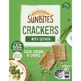 130240 Merge Sunbites Sour Cream & Chives with Quinoa Crackers 110g Z105.