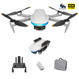 13116 Merge Follow Me GPS Drone 4K HD Camera 5G RC Quadcopter with Batteries (White) X166.