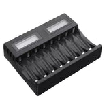 13126 Merge 8 Slot Smart Battery Charger For AA/AAA Rechargable Batteries LCD Display AUHIS	Battery X131