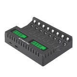 13126 Merge 8 Slot Smart Battery Charger For AA/AAA Rechargable Batteries LCD Display AUHIS	Battery X131