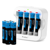 13131 Merge Kratax 1.5v 4- AA/4- AAA Rechargable Li-ion Battery Lithiun + 1-USB Charger X131 xxxxxxx You 190426.