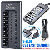 13132 Merge 1.2V 8 Slot USB Battery Charger For AA-AAA Ni-MHNi-CD Rechargeable Battery X131 xxxxxxx You 	190426.