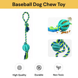 13231 Merge Dog Rope Toys Braided Pet Puppy Ball Chew Bite Toy Gift Tough Cotton Clean Teeth Green X155.
