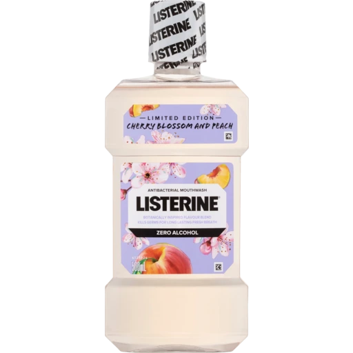 140185 Merge Listerine Zero Alcohol Cherry Blossom And Peach Antibacterial Mouthwash 500ml Z177 xxxxxxx 231125.