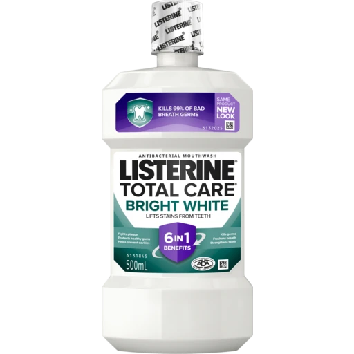 140187 Merge Listerine Total Care Antibacterial Mouthwash 6 In One White 500ml Z177 xxxxxxx You 231125.