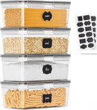 142022 Merge Food Storage Jar Set Of 4 Kitchen Grain Airtight Ceral Canisters Z198 xxxxxxx Z198 100826.
