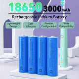 14101 Merge 2 Pieces 18650 6800mAh 3.7V Weather Station Rechargeable Battery Lithium Li-ion Blue X132.