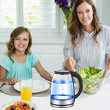 14127 Merge Dual Wall 2L Glass Cordless Kettle Electric LED Water Maker Jug S/Steel Kettle X181 xxxxxxx You 281128.