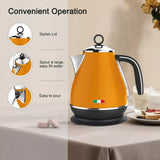 14133 Merge Vintage Electric Kettle Orange 1.7L Stainless Steel Auto Off 2200W Kettle X181 xxxxxxx You 190526.