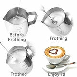 14162 Merge Milk Frother For Coffee Handheld Frother Electric Whisk, Milk Foamer Mini Mixer Z116.
