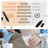 14163 Merge USB Rechargeable electric Egg Beater Milk Coffee Frother Drink Foamer Mixer Tool Z116.