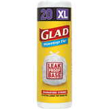 142012 Merge Glad Wavetop Tie Odour Protect Extra Large Kitchen Tidy Bags Roll 20x50L Z181.