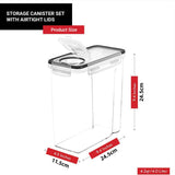 142014 Merge Jar Set 4 Pieces Kitchen Grain Airtight Cereal Canister Box Z198 xxxxxxx You 100826.
