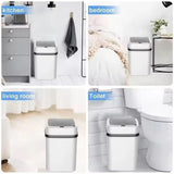 142029 Merge Automatic Sensor Waste Trash Bin 12L Motion Kitchen Rubbish Bins Touchless White Z261 xxxxxxx You 230426.