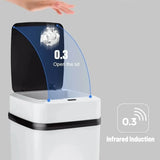 142029 Merge Automatic Sensor Waste Trash Bin 12L Motion Kitchen Rubbish Bins Touchless White Z261 xxxxxxx You 230426.
