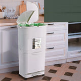 142030 Merge 45L Kitchen Bin Waste Sorting Trash Can 3 Lids Rubbish Bin Sorting Bin Z261 xxxxxxx You 230426.